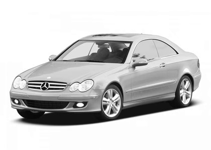 Ворсовые коврики на Mercedes CLK (C209) 2002 - 2009 в Томске